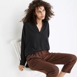 madewell sandwashed popover top